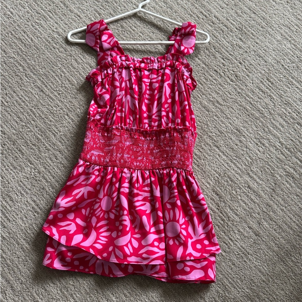 Chelsea & Violet Pink Patterned Kids Romper